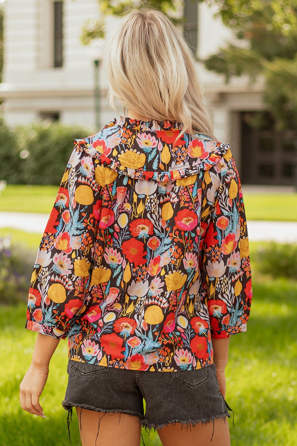 Amara Puff Sleeve Tied Blouse - Hello Beautiful BoutiqueBlouses & ShirtsThreaded Pear