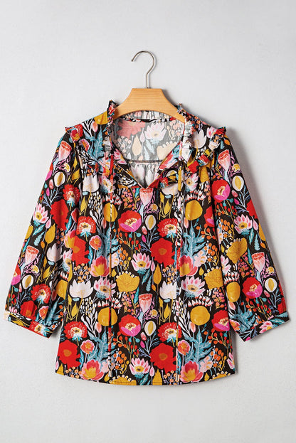 Amara Puff Sleeve Tied Blouse - Hello Beautiful BoutiqueBlouses & ShirtsThreaded Pear