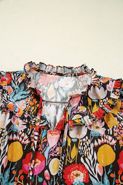Amara Puff Sleeve Tied Blouse - Hello Beautiful BoutiqueBlouses & ShirtsThreaded Pear
