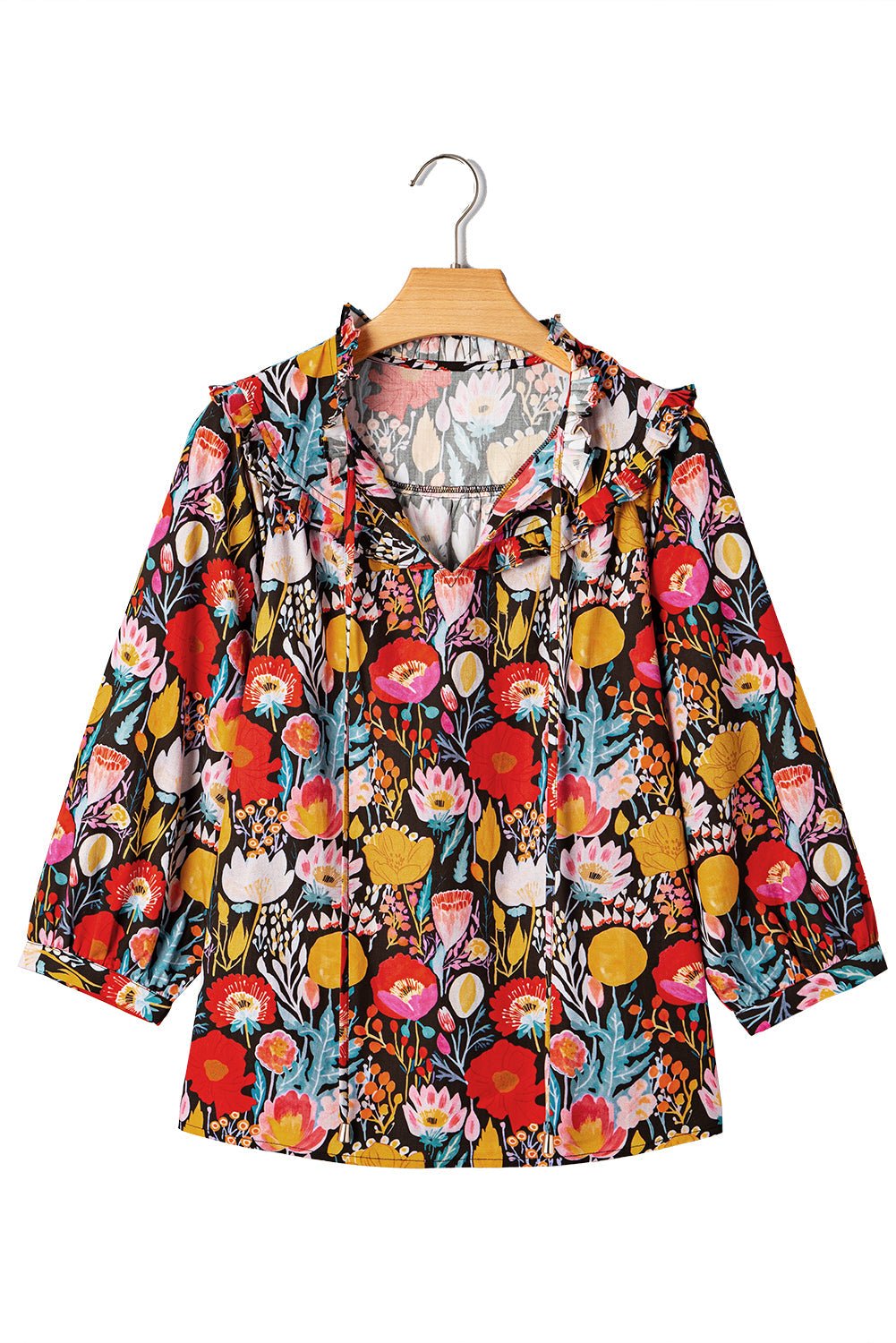 Amara Puff Sleeve Tied Blouse - Hello Beautiful BoutiqueBlouses & ShirtsThreaded Pear