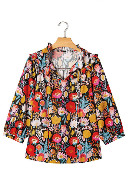 Amara Puff Sleeve Tied Blouse - Hello Beautiful BoutiqueBlouses & ShirtsThreaded Pear