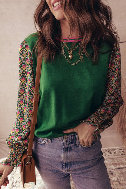 Amari Cuff Puff Sleeve Sweater - Hello Beautiful BoutiqueSweatersThreaded Pear