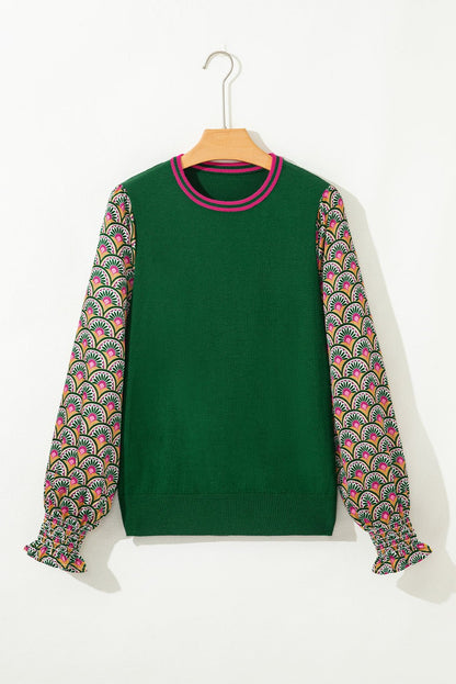 Amari Cuff Puff Sleeve Sweater - Hello Beautiful BoutiqueSweatersThreaded Pear