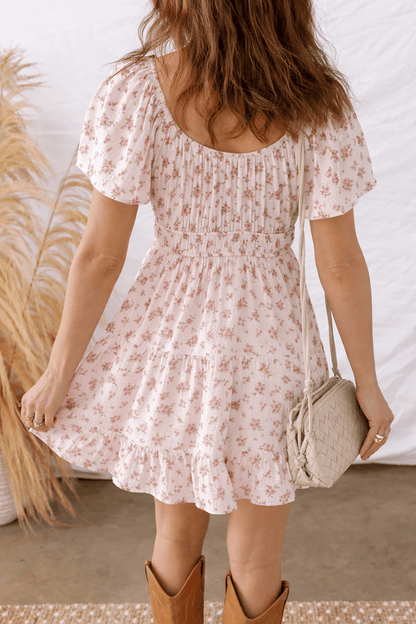 Amari Ruffled Floral Mini Dress - Hello Beautiful BoutiqueFloral DressesThreaded Pear