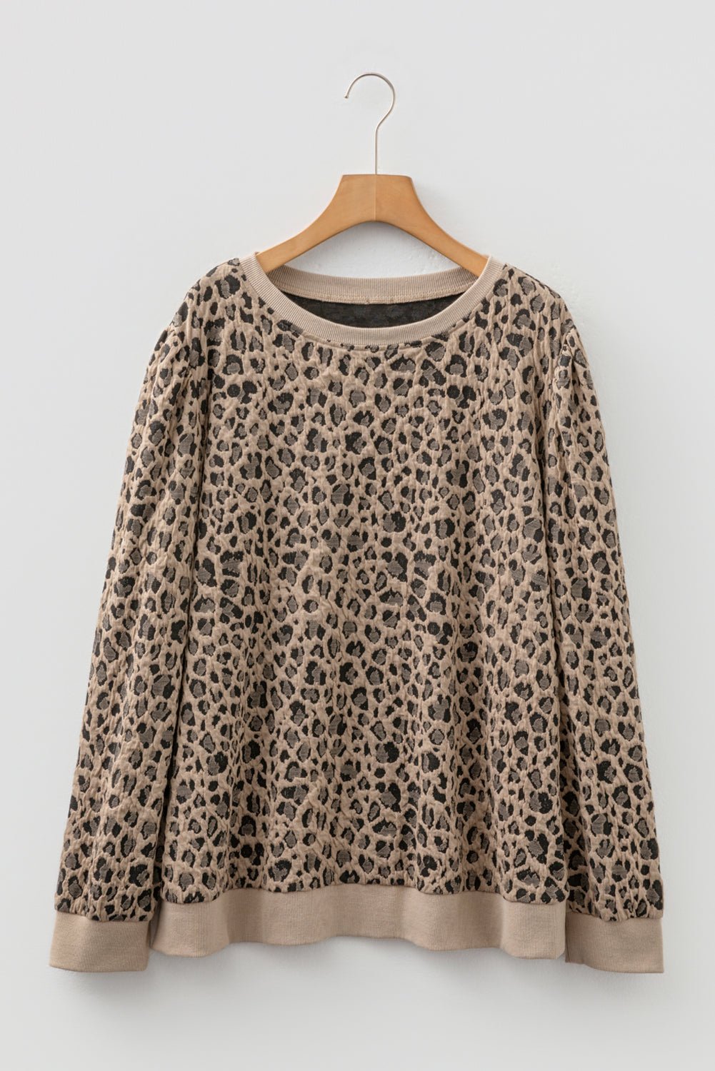 Amaya Textured Ribbed Trim Long Sleeve PLUS Top - Hello Beautiful BoutiquePlus Size Long Sleeve TopsThreaded Pear