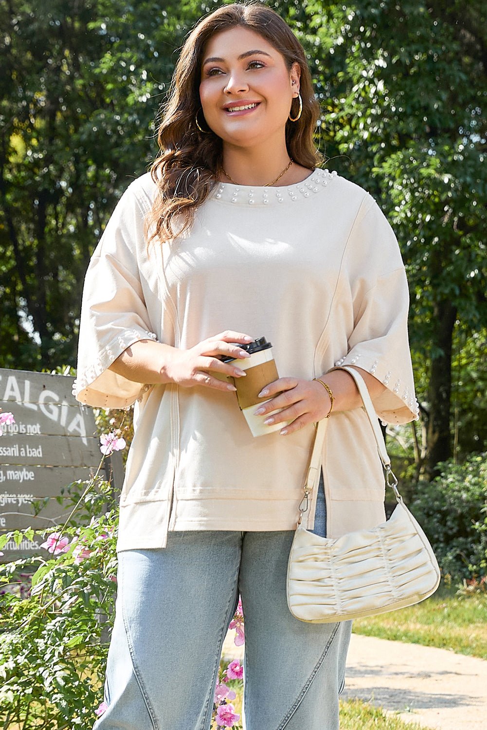 Amber Half Sleeve PLUS Top - Hello Beautiful BoutiquePlus Size Tops & TeesThreaded Pear