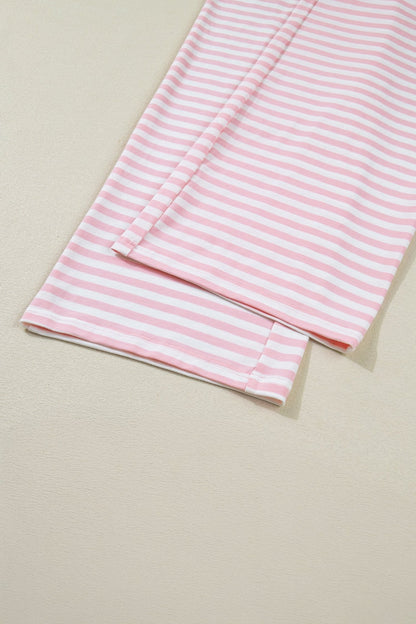 Amber Stripe Drop Shoulder Set - Hello Beautiful BoutiquePant SetsThreaded Pear