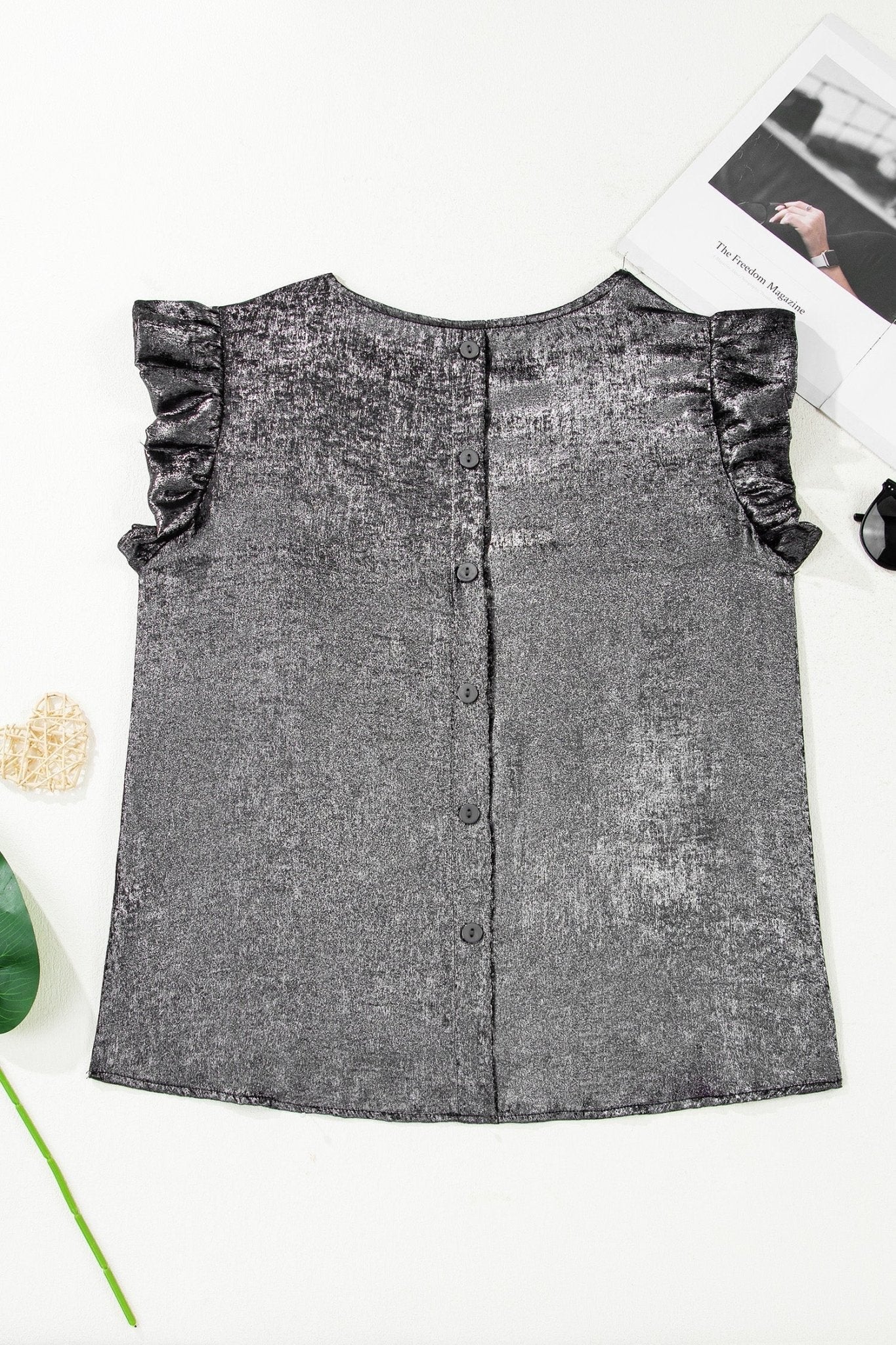 Amelia Ruffle Trim Sleeveless Top - Hello Beautiful BoutiqueTank TopsThreaded Pear