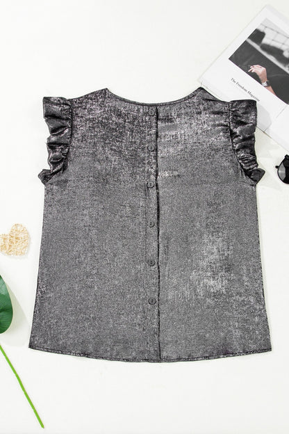 Amelia Ruffle Trim Sleeveless Top - Hello Beautiful BoutiqueTank TopsThreaded Pear