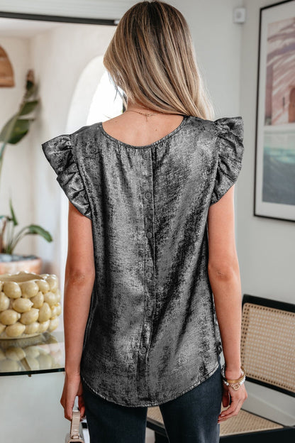 Amelia Ruffle Trim Sleeveless Top - Hello Beautiful BoutiqueTank TopsThreaded Pear