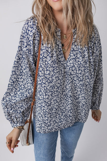 Amelie Notched Puff Sleeve Blouse - Hello Beautiful BoutiqueBlouses & ShirtsThreaded Pear