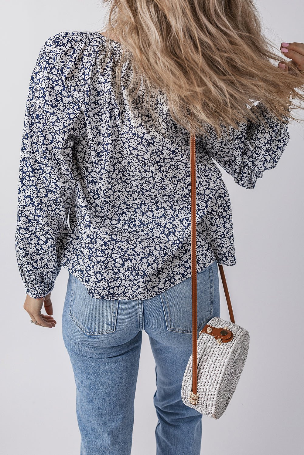 Amelie Notched Puff Sleeve Blouse - Hello Beautiful BoutiqueBlouses & ShirtsThreaded Pear
