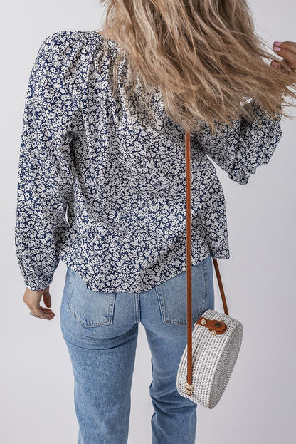 Amelie Notched Puff Sleeve Blouse - Hello Beautiful BoutiqueBlouses & ShirtsThreaded Pear