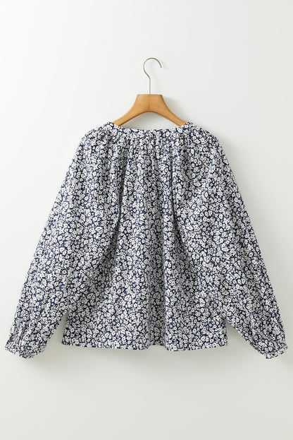 Amelie Notched Puff Sleeve Blouse - Hello Beautiful BoutiqueBlouses & ShirtsThreaded Pear