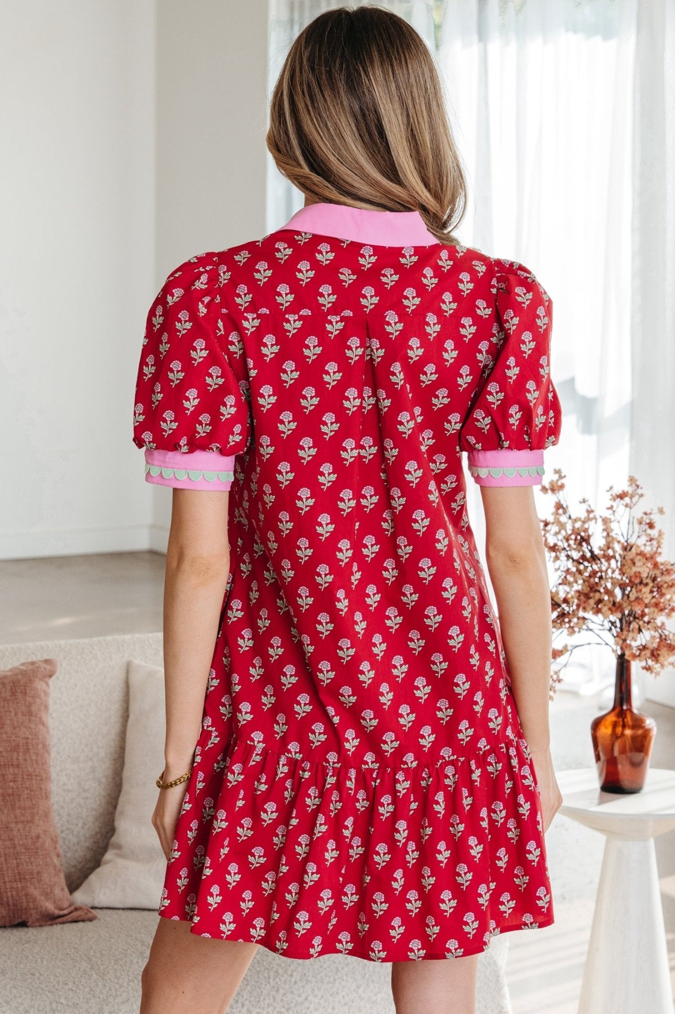 Amina Bubble Sleeve Mini Dress - Hello Beautiful BoutiqueFloral DressesThreaded Pear