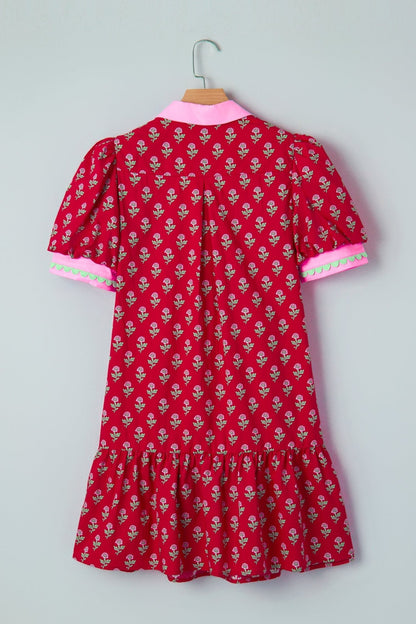 Amina Bubble Sleeve Mini Dress - Hello Beautiful BoutiqueFloral DressesThreaded Pear