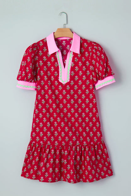 Amina Bubble Sleeve Mini Dress - Hello Beautiful BoutiqueFloral DressesThreaded Pear