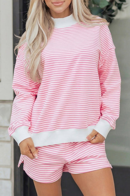Amira Mock Sweatshirt and Shorts Set - Hello Beautiful BoutiqueShort SetsThreaded Pear
