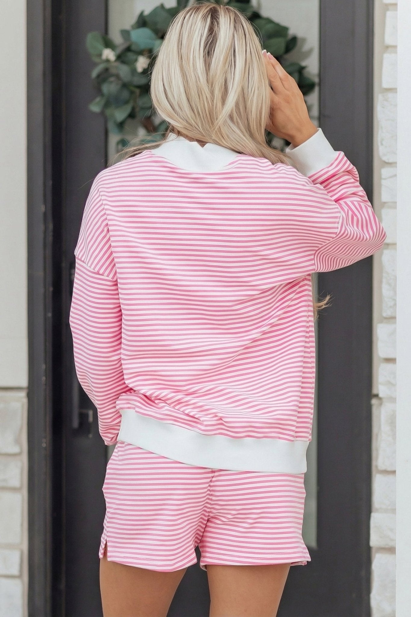 Amira Mock Sweatshirt and Shorts Set - Hello Beautiful BoutiqueShort SetsThreaded Pear