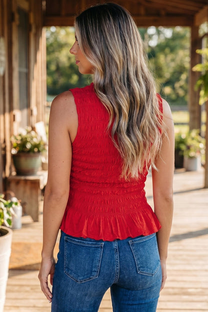 Amiri Ruffle Hem Tank Top - Hello Beautiful BoutiqueTank TopsThreaded Pear