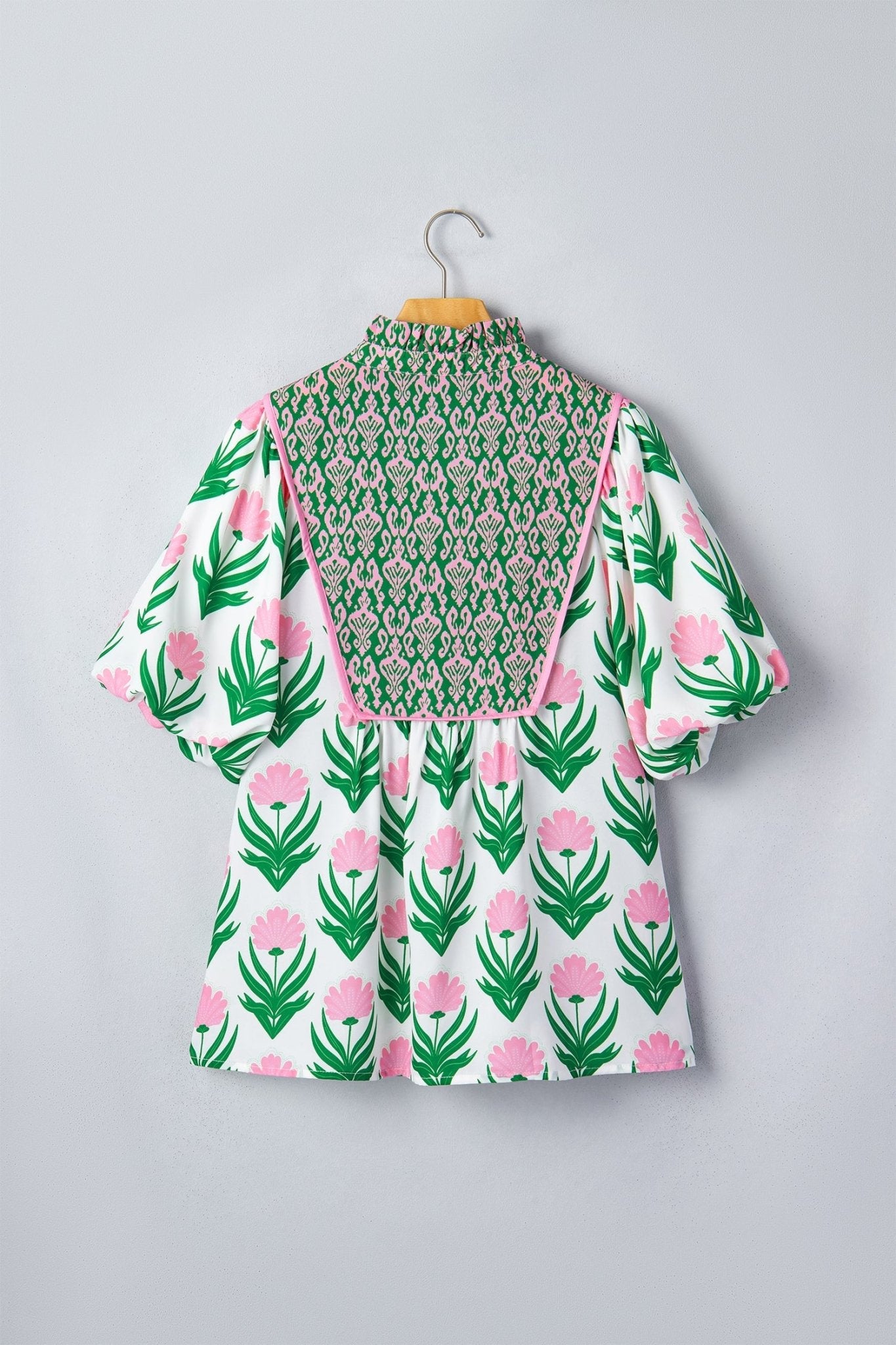 Amiri Sleeve Contrast Bordered Blouse - Hello Beautiful BoutiqueBlouses & ShirtsThreaded Pear