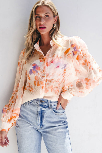 Amiyah Balloon Sleeve Loose Shirt - Hello Beautiful BoutiqueBlouses & ShirtsThreaded Pear