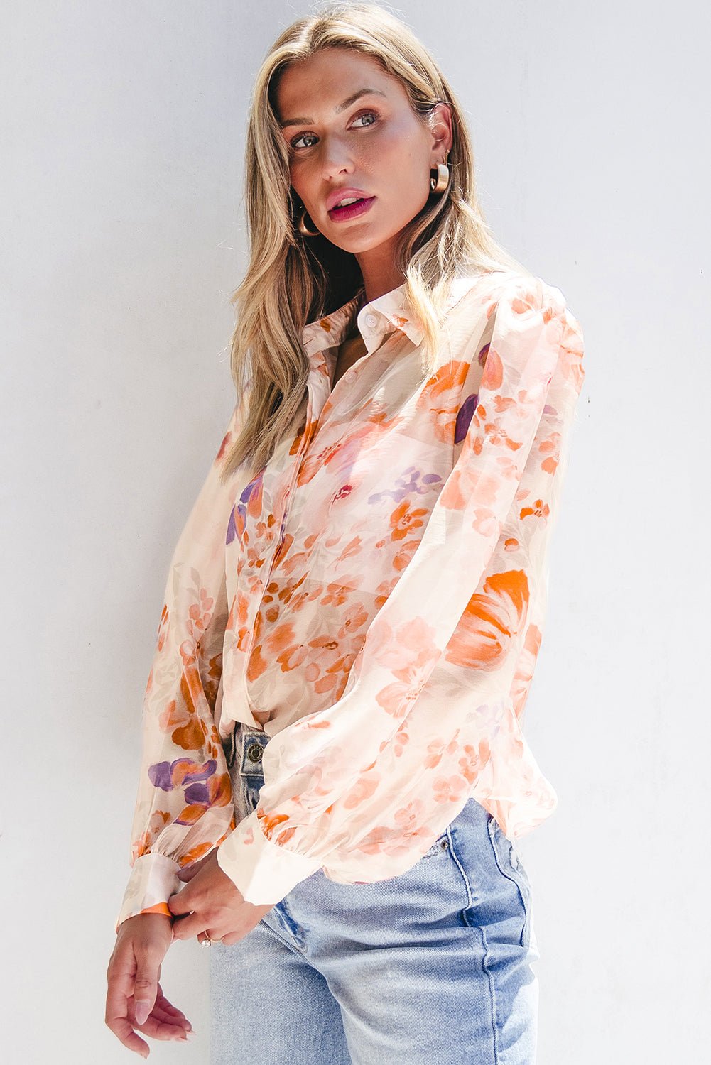 Amiyah Balloon Sleeve Loose Shirt - Hello Beautiful BoutiqueBlouses & ShirtsThreaded Pear