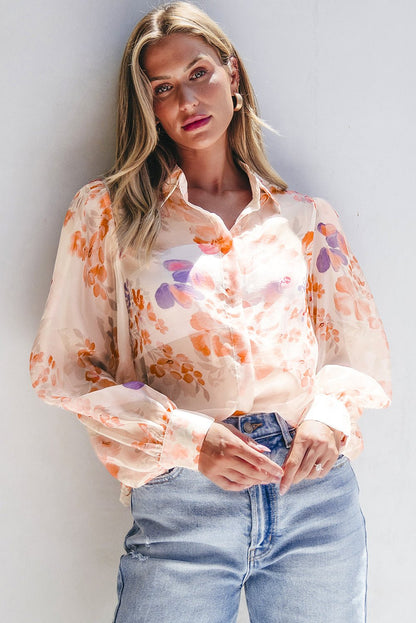 Amiyah Balloon Sleeve Loose Shirt - Hello Beautiful BoutiqueBlouses & ShirtsThreaded Pear