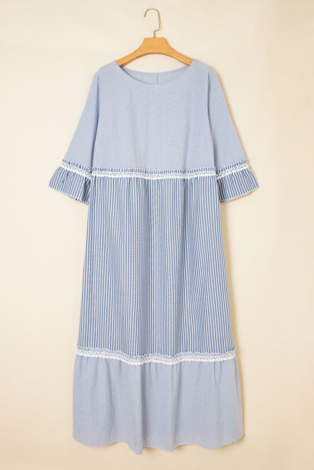 Amy Patchwork Shift Long PLUS Dress - Hello Beautiful BoutiquePlus Size Maxi DressesThreaded Pear