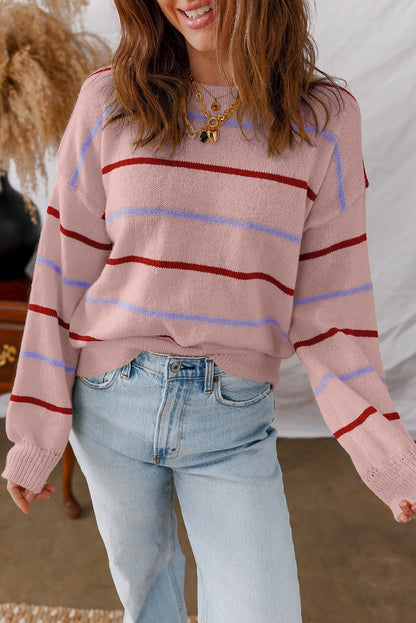 Amyra Edge Drop Shoulder Sweater - Hello Beautiful BoutiqueSweatersThreaded Pear
