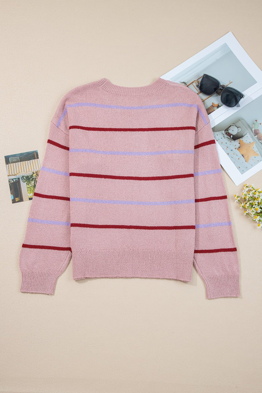 Amyra Edge Drop Shoulder Sweater - Hello Beautiful BoutiqueSweatersThreaded Pear