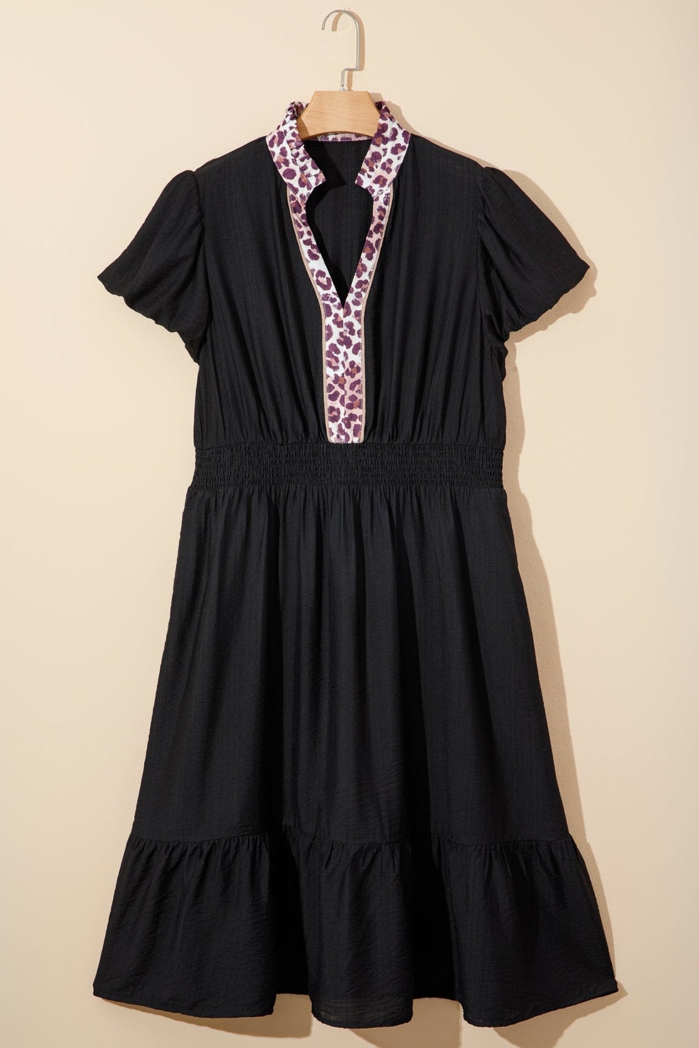 Ana Smocked Waist Ruffled PLUS Dress - Hello Beautiful BoutiquePlus Size Midi DressesThreaded Pear