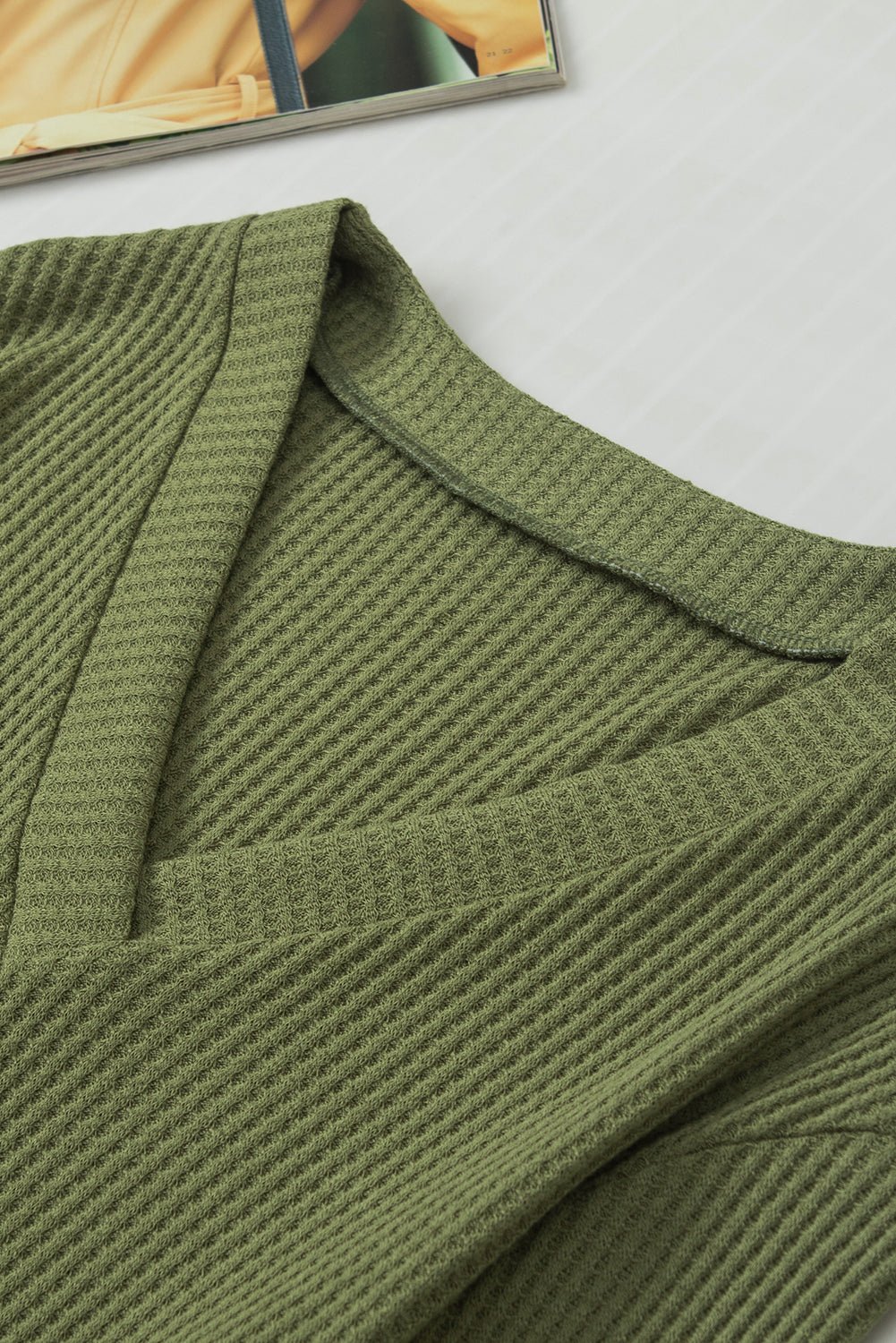 Anahi Textured Knit Cuffs Long Sleeve Top - Hello Beautiful BoutiqueLong Sleeve TopsThreaded Pear