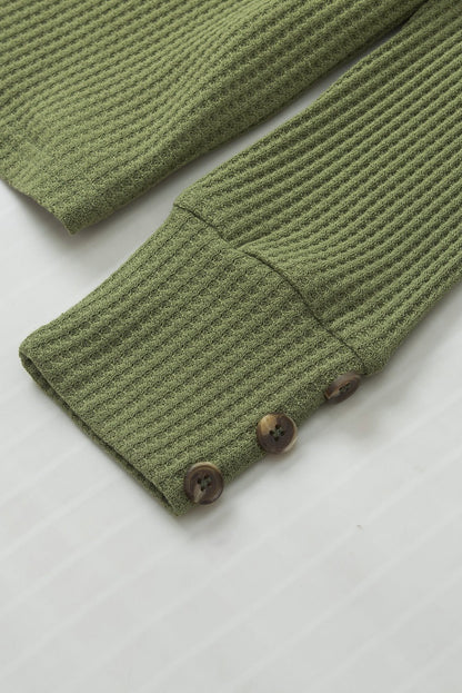 Anahi Textured Knit Cuffs Long Sleeve Top - Hello Beautiful BoutiqueLong Sleeve TopsThreaded Pear
