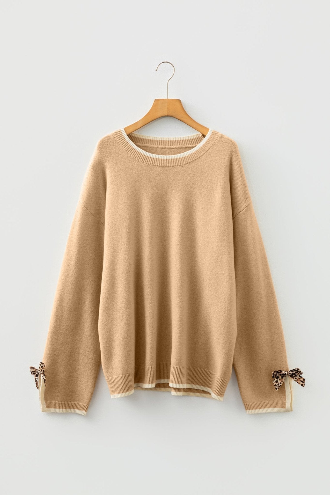Anaiah Decor Cuffs Loose PLUS Sweater - Hello Beautiful BoutiquePlus Size Sweaters & CardigansThreaded Pear