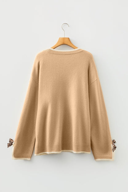 Anaiah Decor Cuffs Loose PLUS Sweater - Hello Beautiful BoutiquePlus Size Sweaters & CardigansThreaded Pear