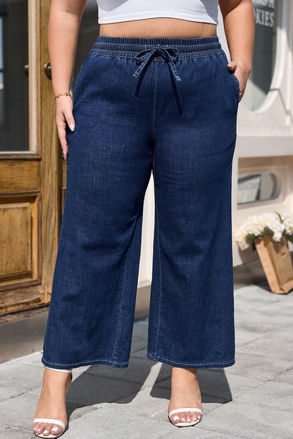 Analeia Wide Leg Casual PLUS Jeans - Hello Beautiful Boutique15% OFFThreaded Pear