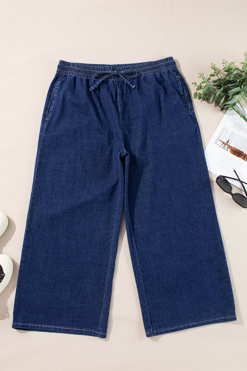 Analeia Wide Leg Casual PLUS Jeans - Hello Beautiful Boutique15% OFFThreaded Pear