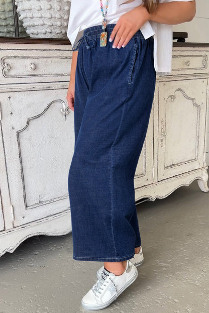 Analeia Wide Leg Casual PLUS Jeans - Hello Beautiful Boutique15% OFFThreaded Pear