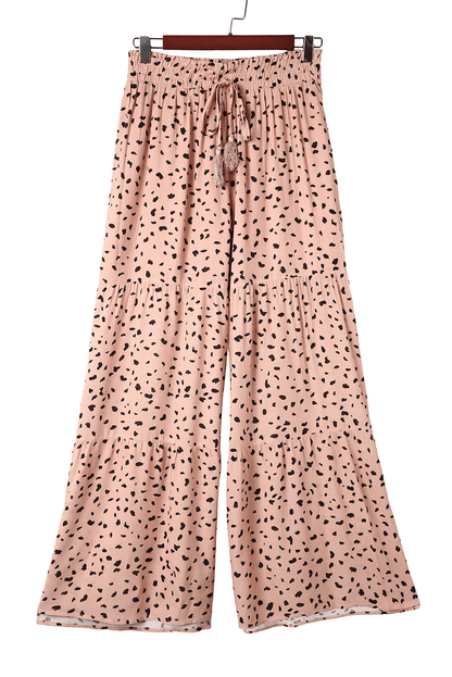 Analia Leg Dalmatian Palazzo Pants - Hello Beautiful BoutiquePants & CulotteThreaded Pear