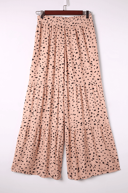 Analia Leg Dalmatian Palazzo Pants - Hello Beautiful BoutiquePants & CulotteThreaded Pear