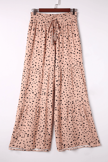 Analia Leg Dalmatian Palazzo Pants - Hello Beautiful BoutiquePants & CulotteThreaded Pear