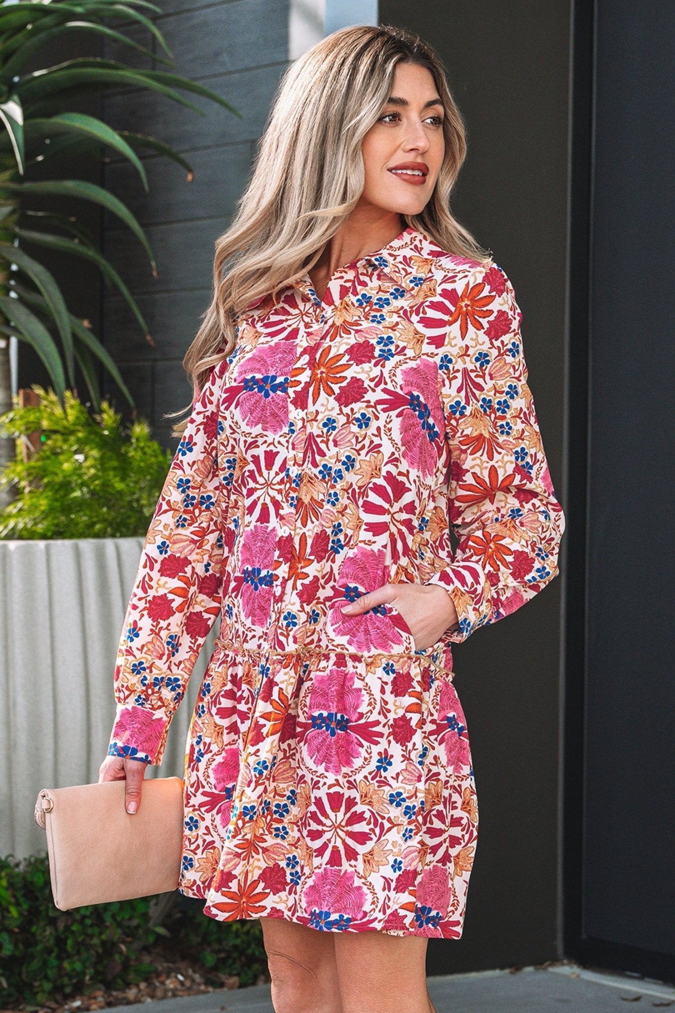 Analia Long Sleeve Mini Dress - Hello Beautiful BoutiqueMini DressesThreaded Pear