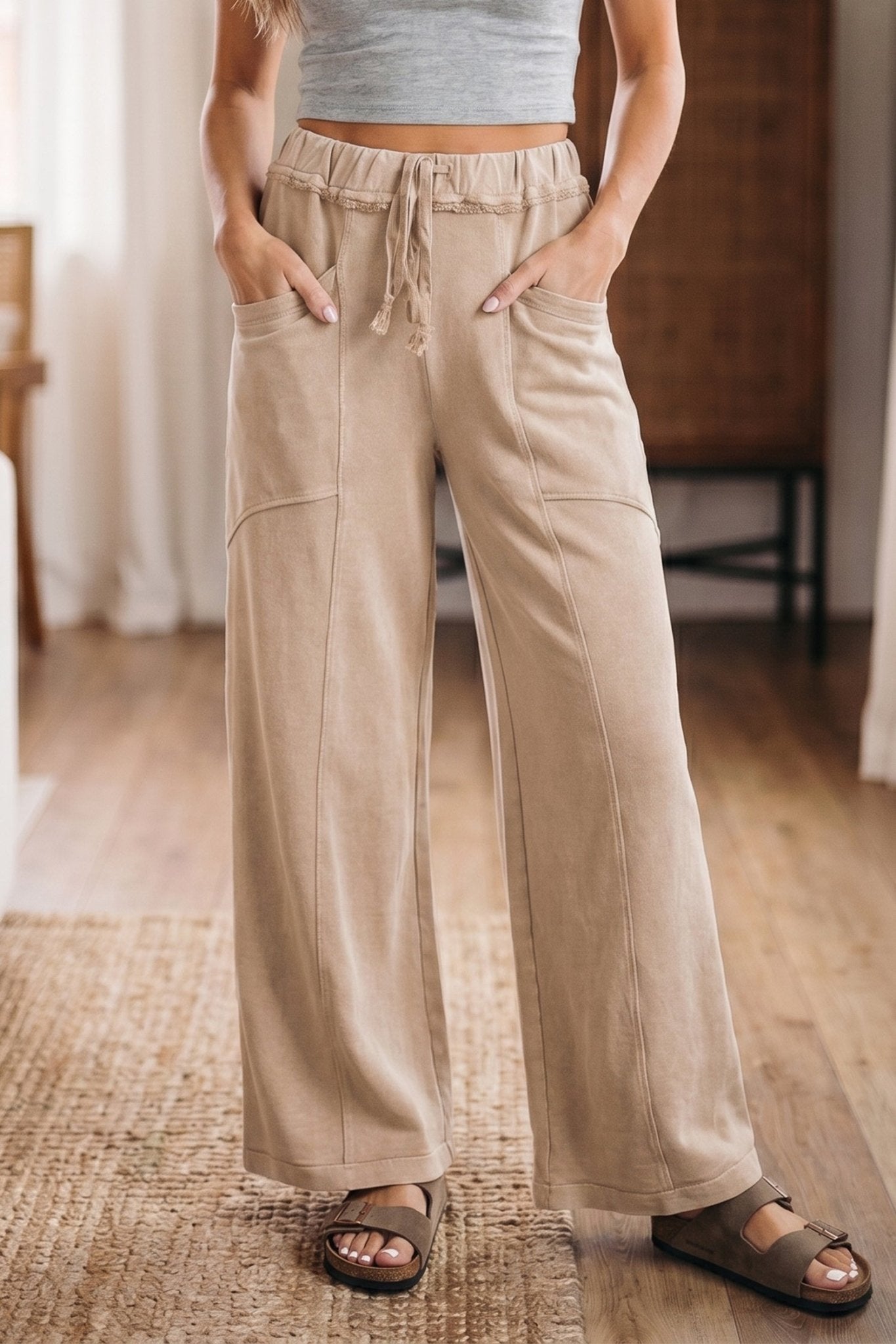 Anastasia Wide Leg Western Pants - Hello Beautiful BoutiquePants & CulotteThreaded Pear