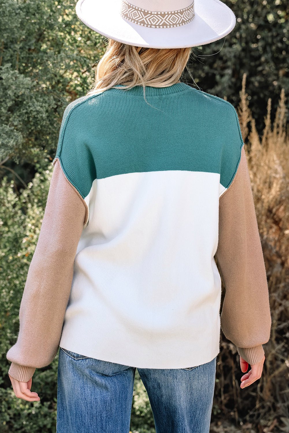 Anava Ribbed Knit Baggy Sweater - Hello Beautiful BoutiqueSweatersThreaded Pear