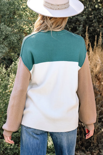 Anava Ribbed Knit Baggy Sweater - Hello Beautiful BoutiqueSweatersThreaded Pear