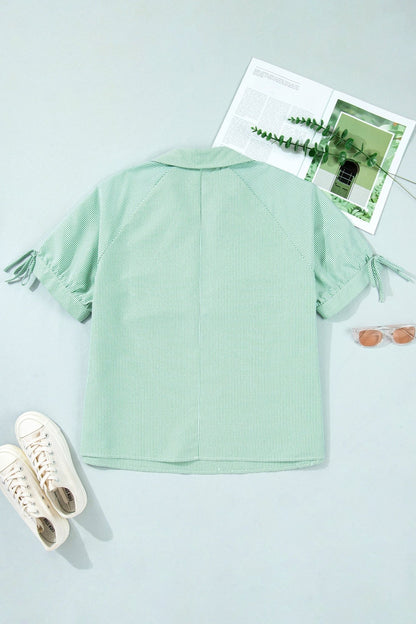 Anaya Collar Short Sleeve PLUS Blouse - Hello Beautiful BoutiquePlus Size Blouses & ShirtsThreaded Pear