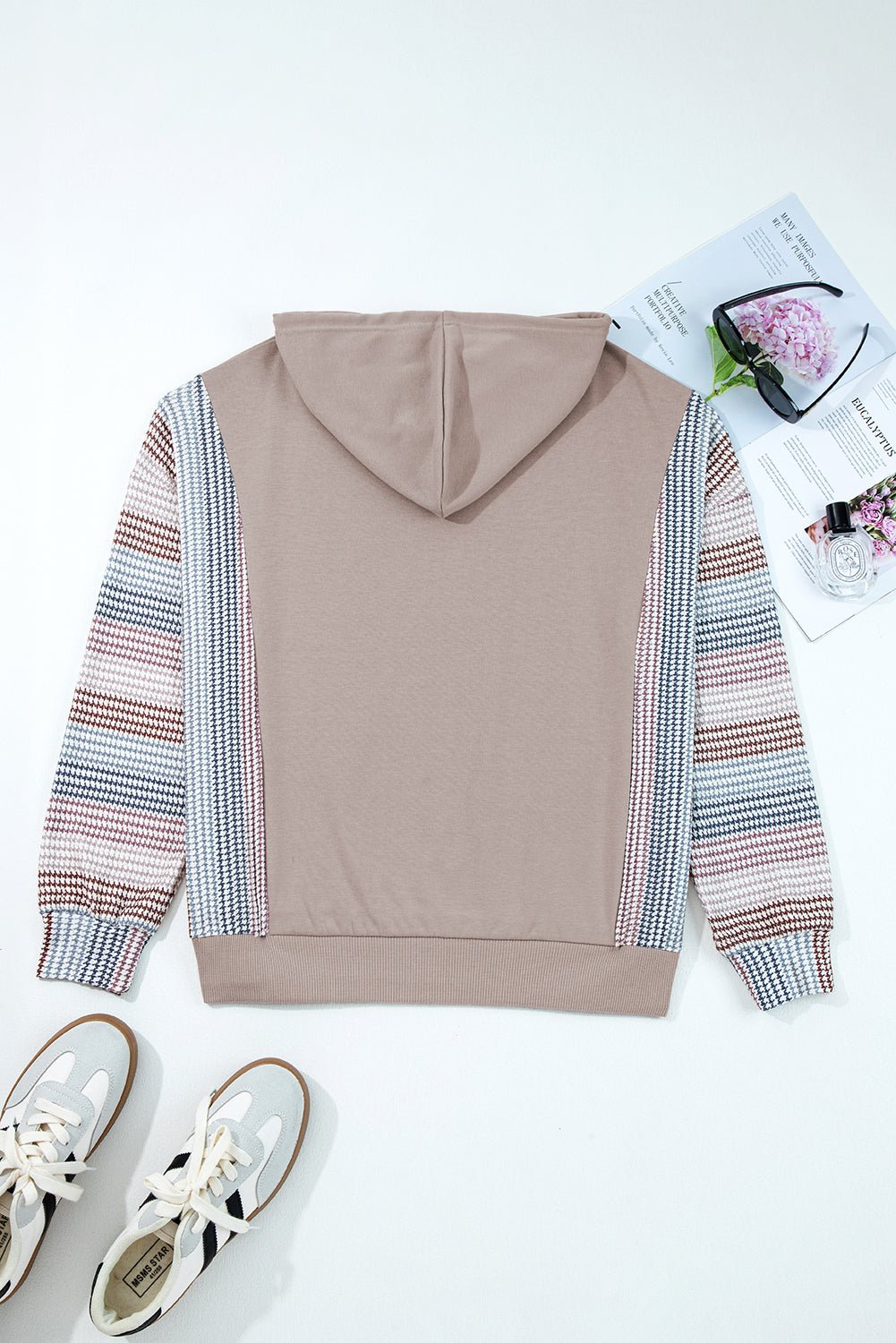 Anaya Colorblock Patchwork Baggy Hoodie - Hello Beautiful BoutiqueSweatshirts & HoodiesThreaded Pear