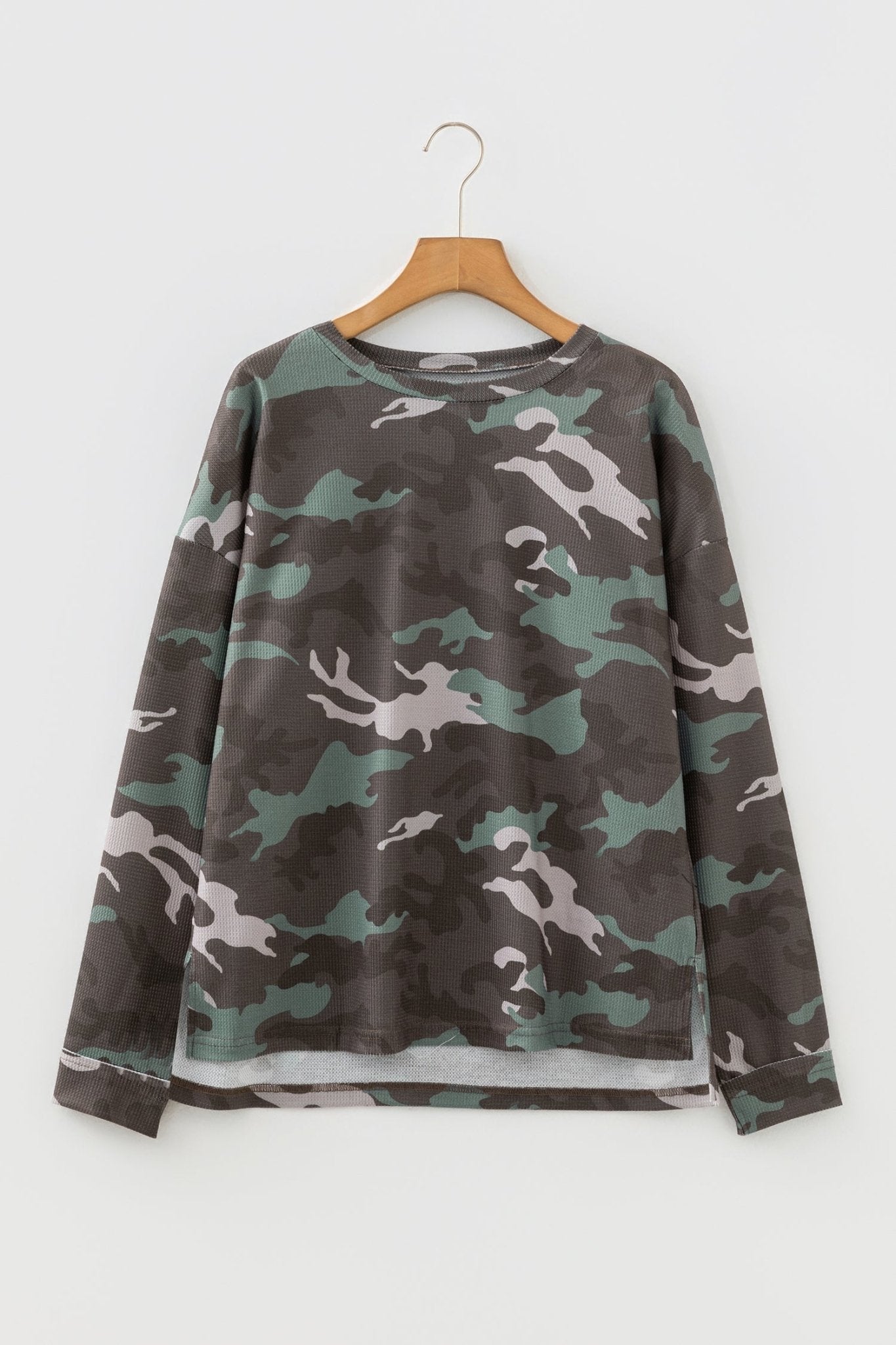 Anaya Textured Drop Shoulder Long Sleeve Top - Hello Beautiful BoutiqueLong Sleeve TopsThreaded Pear
