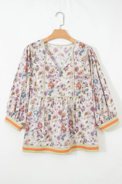 Andi Striped Detail Babydoll PLUS Blouse - Hello Beautiful BoutiquePlus Size Blouses & ShirtsThreaded Pear